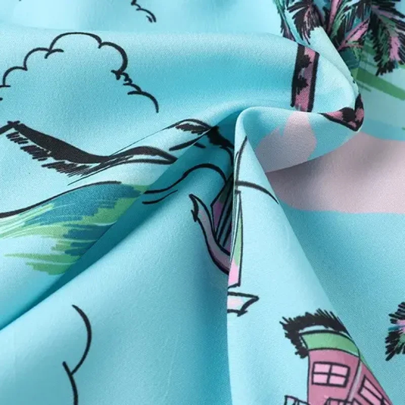 Unisex Tropical Print Beach Shorts (3)